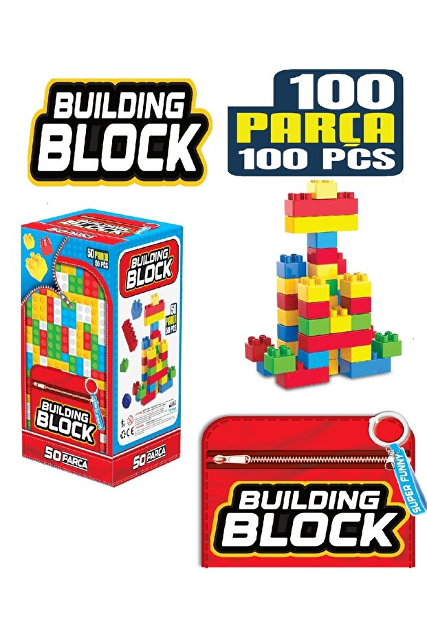 100 Parça Yapı Blok Seti Yapı Oyuncakları - 1