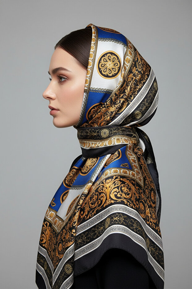 Soft Cotton Circle Patterned Shawl - 3