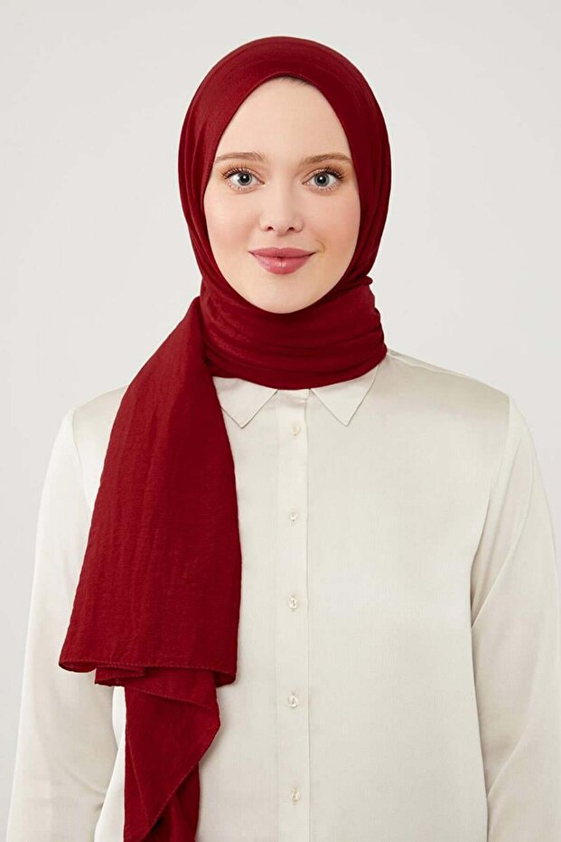 شال أحمر سادة - 1