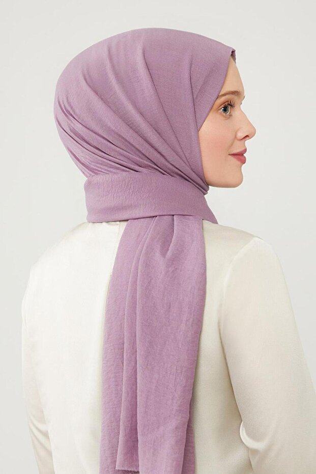 Lila Düz Style Şal - 2