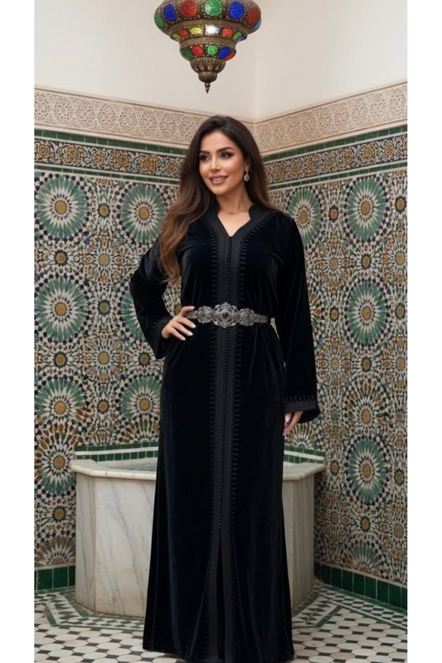 قفطان مغربي المخمل
