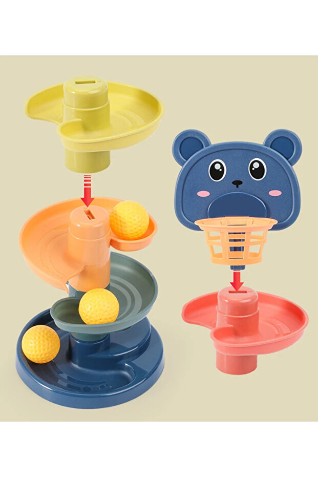 5 layers Montessori Toys Baby 0 12 24 36 Months Track Rolling Ball Push Pop Sliding Ball Early Educa - 7