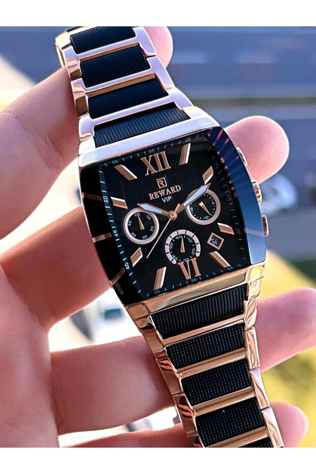 إي141131 ساعة يد رجالية من Reward Steel Cord 3 Atm مقاومة للماء وظائف داخلية Aftif - 4