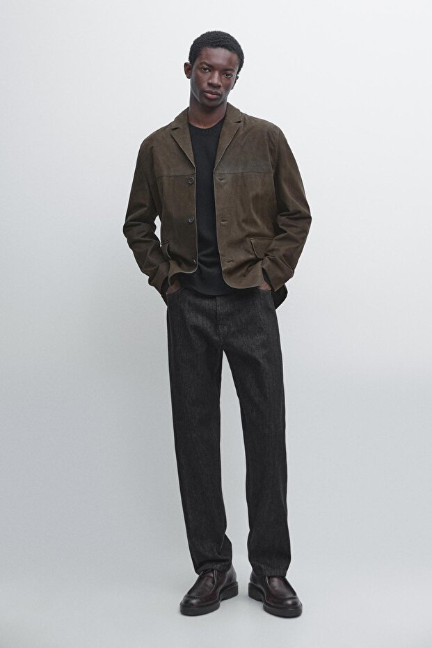 Nubuk deri blazer - 1