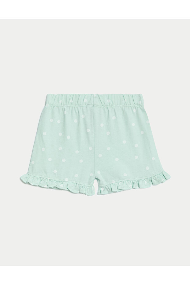 Saf Pamuklu 2'li Şort (0-3 Yaş) - 3