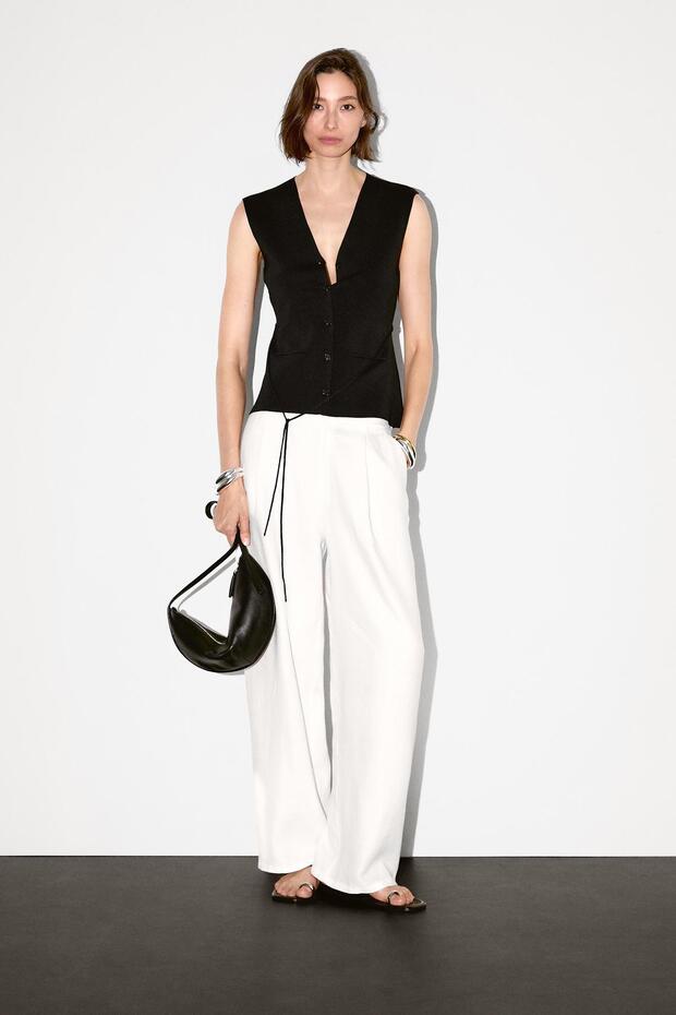 V yaka triko süveter - 2