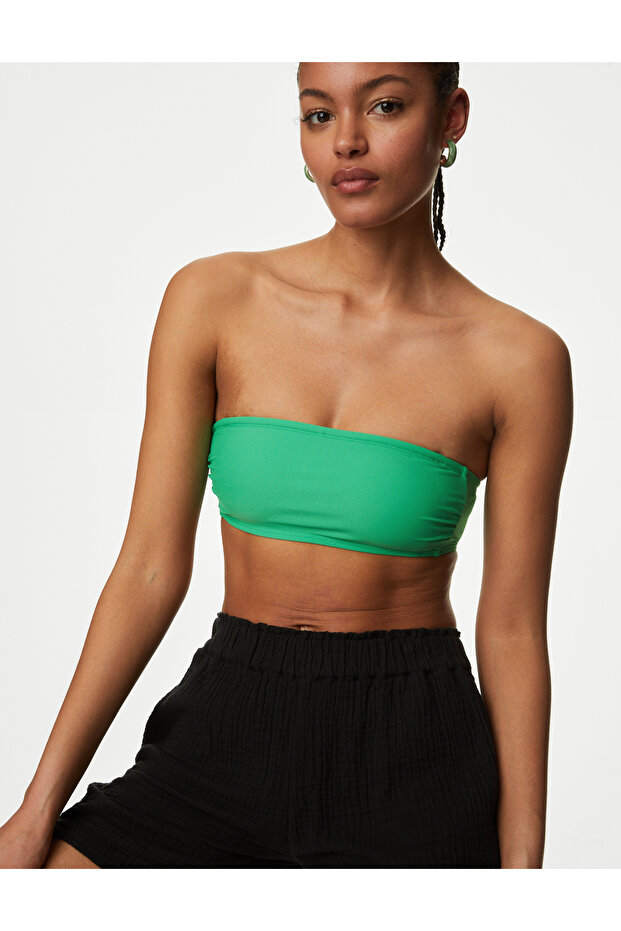 Regular Fit Bandeau Bikini Üstü - 4