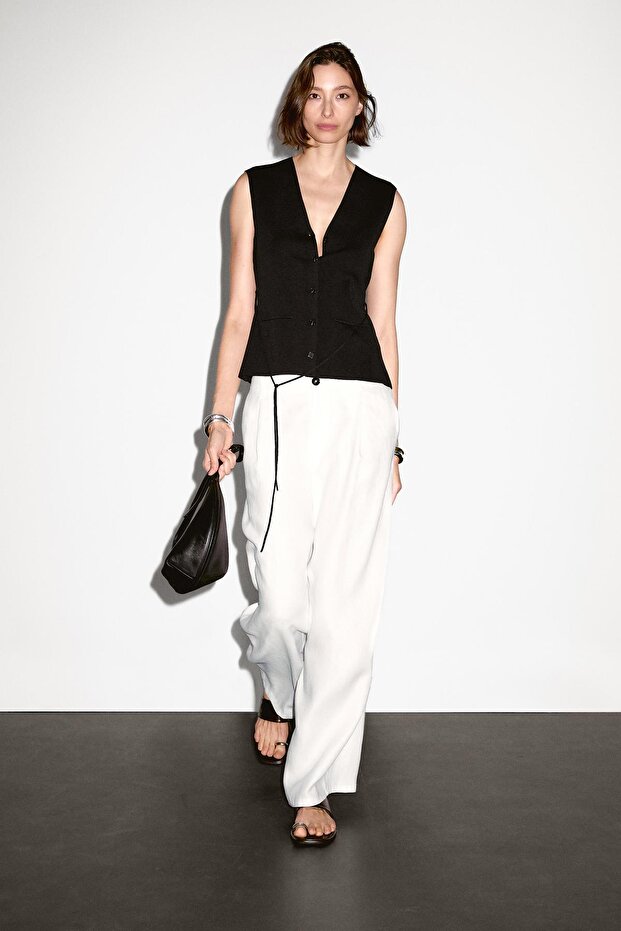 V yaka triko süveter - 1