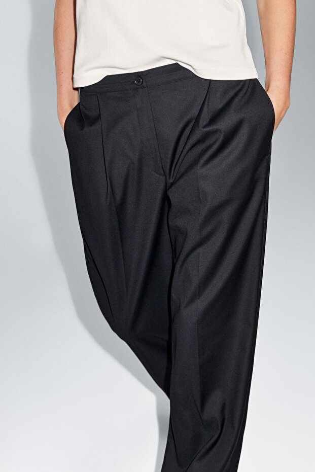 Elastik belli pensli pantolon - 2