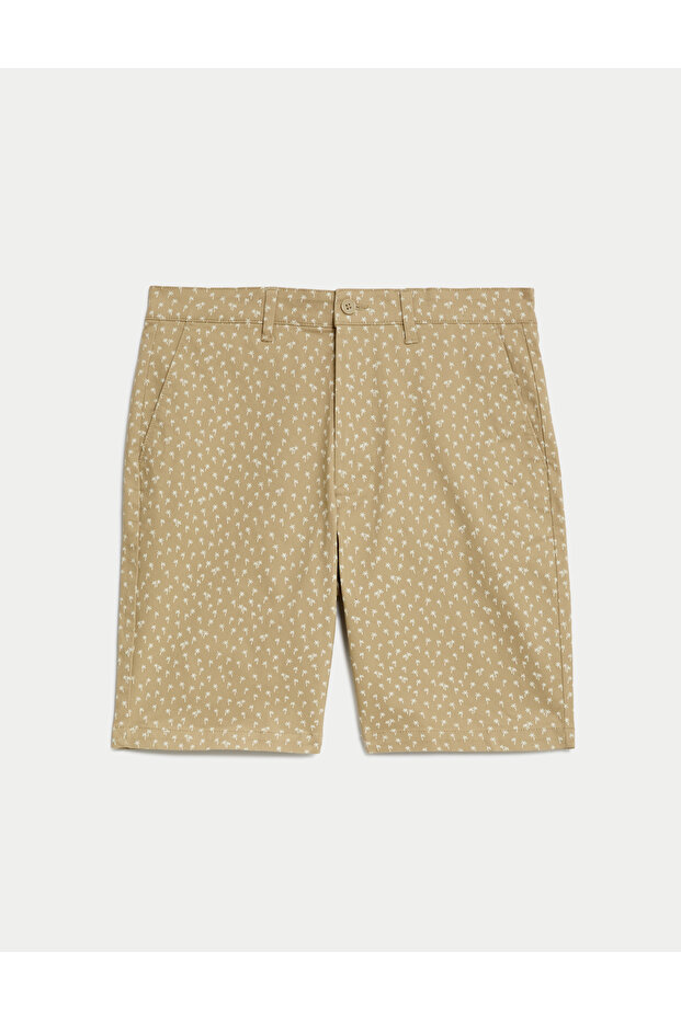 Palmiye Desenli Chino Şort - 4