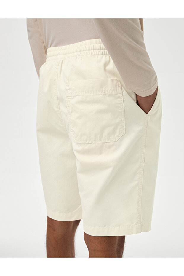 Saf Pamuklu Regular Fit Şort - 4