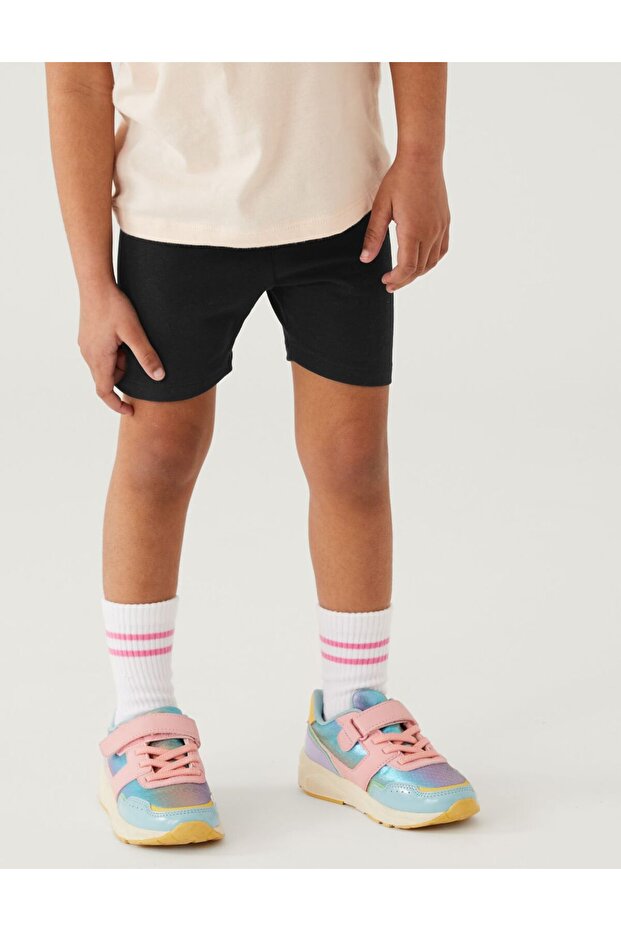 3'lü Regular Fit Biker Şort (2-7 Yaş) - 3