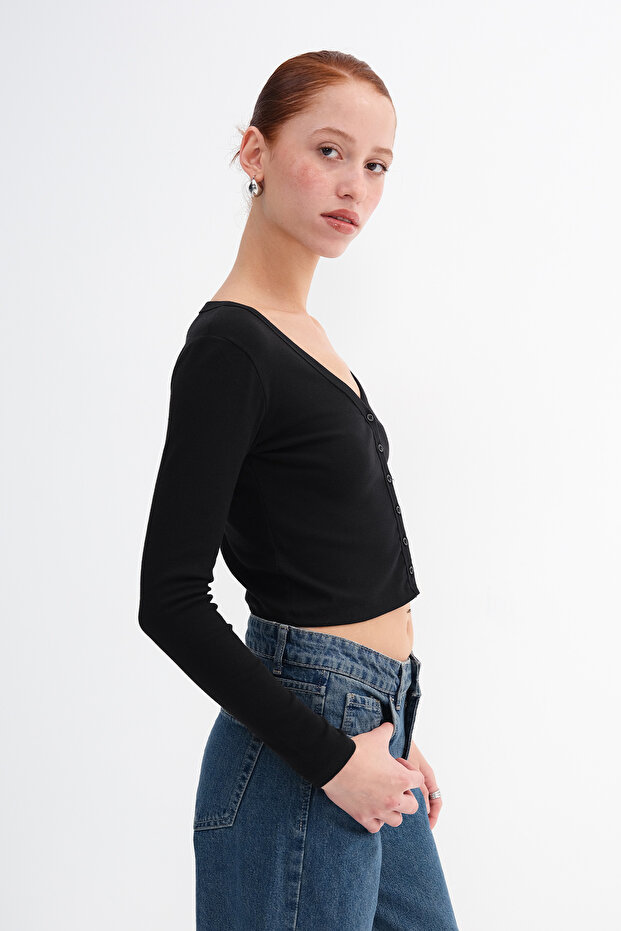 Düğmeli Hırka H0435 - 5