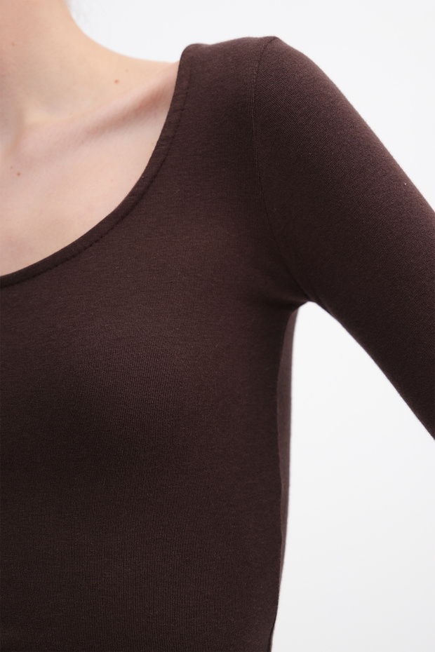 U Yaka Basic Modal Bluz B4410 - 3