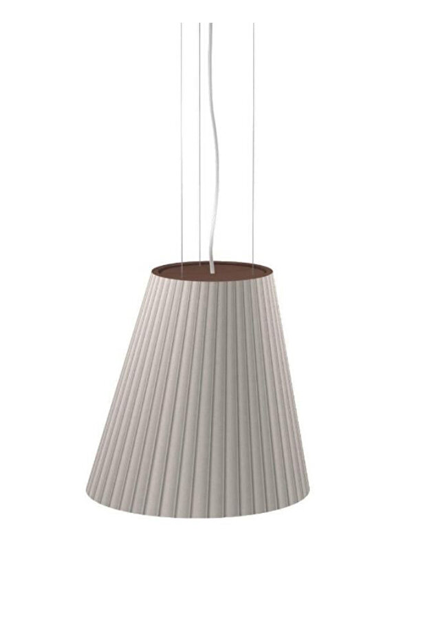 Cone Pleated White Çelik Sarkıt Lamba - 3