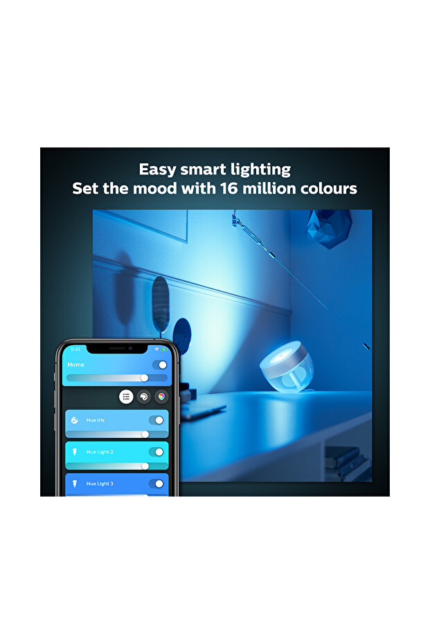 Hue Iris Gümüş Akıllı Masa Lambası - 3