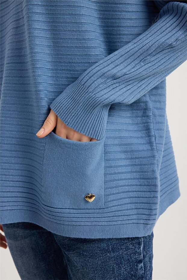 Fitilli Şerit Dokuma Triko - 4