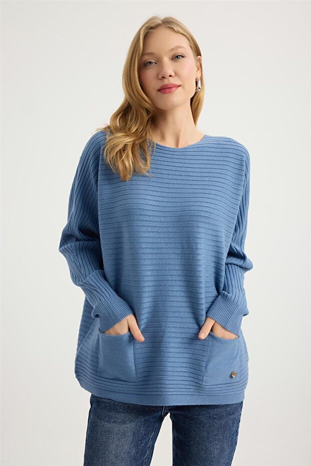 Fitilli Şerit Dokuma Triko - 1