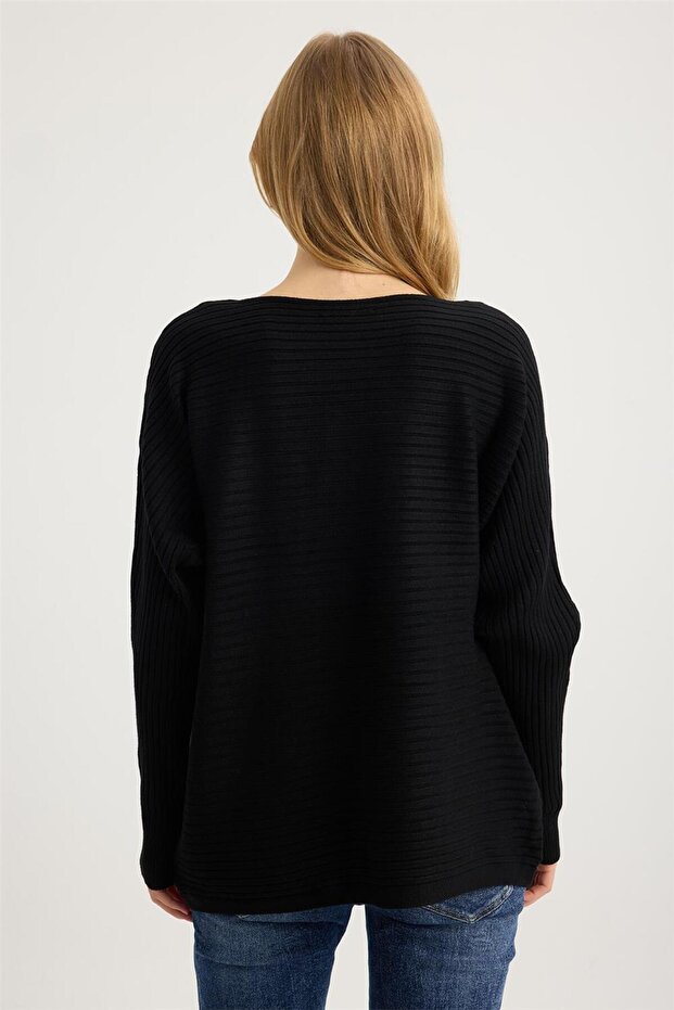 Fitilli Şerit Dokuma Triko - 5