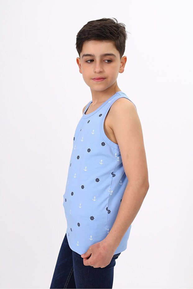 قميص أساسي برقبة دائرية للأولاد مطبوع - 3