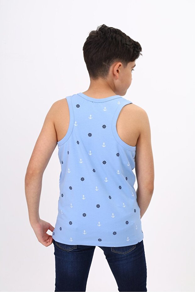 قميص أساسي برقبة دائرية للأولاد مطبوع - 4