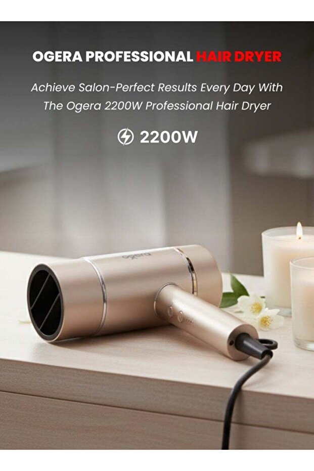 2200W Professional Hair Dryer OG2700HD, Gold
