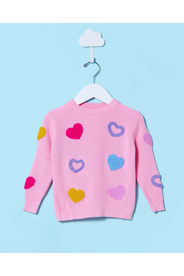 Infant Girls Pink Knitted Sweater