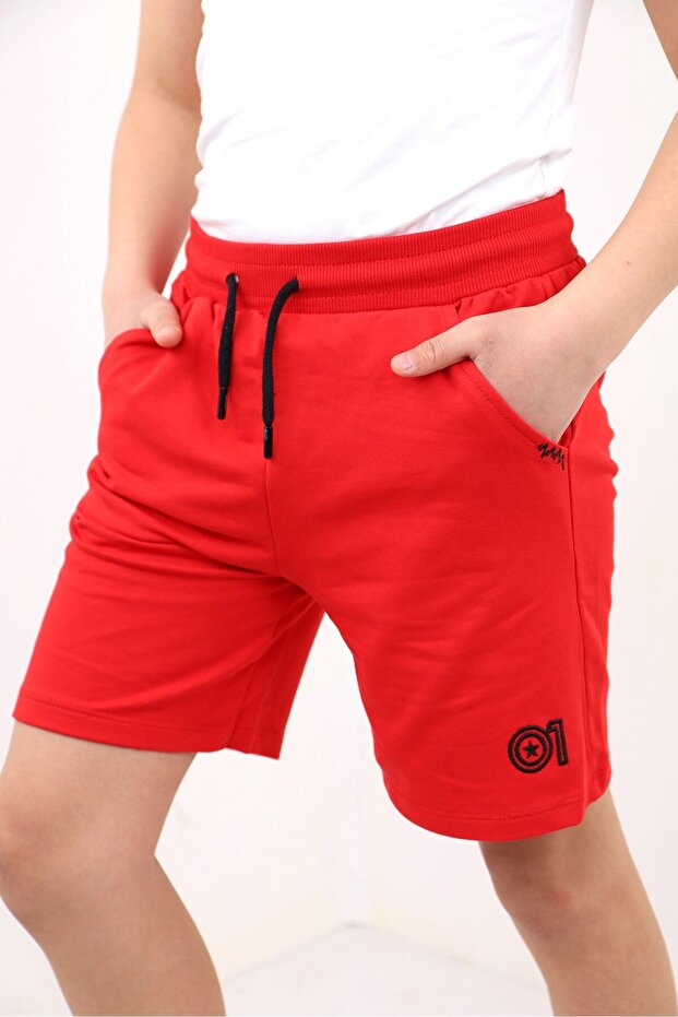 Boy's Printed Elastic Waist Pocket Shorts