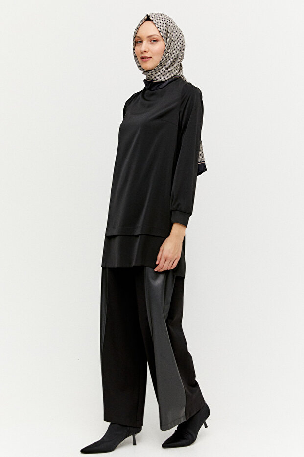 Ribanalı Krep Basic Tunik - 2