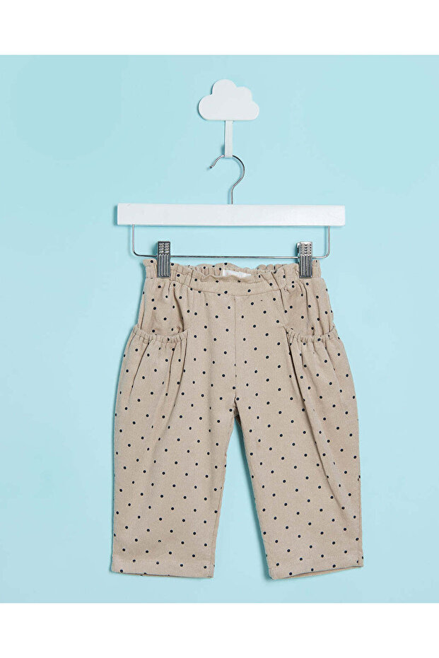 Infant Girls Brown Dotted Trousers
