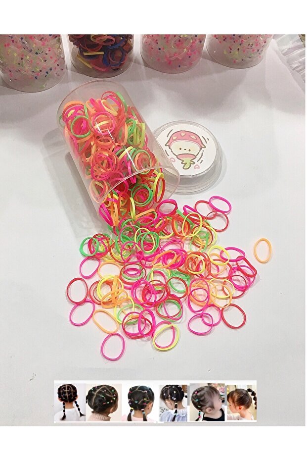 300 Pieces of Elastic, Non-Breakable, Quality Knitting and Binding Rubber - in a Box