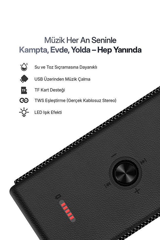 CubexMini Bluetooth Hoparlör 40W Güçlü Ses, IPX2 Suya Dayanıklı, 20 Saat Çalma Süresi - 2