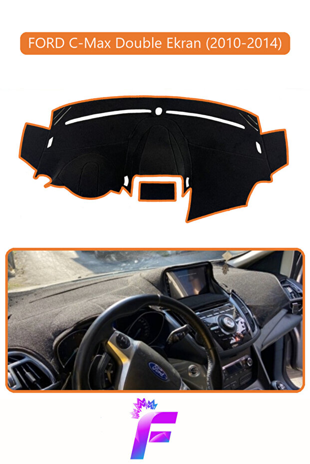 Ford C-Max Double Screen (2010-2014) Glove Box Cover | Protects from the Sun | Easy Assembly | Full Fit | E88