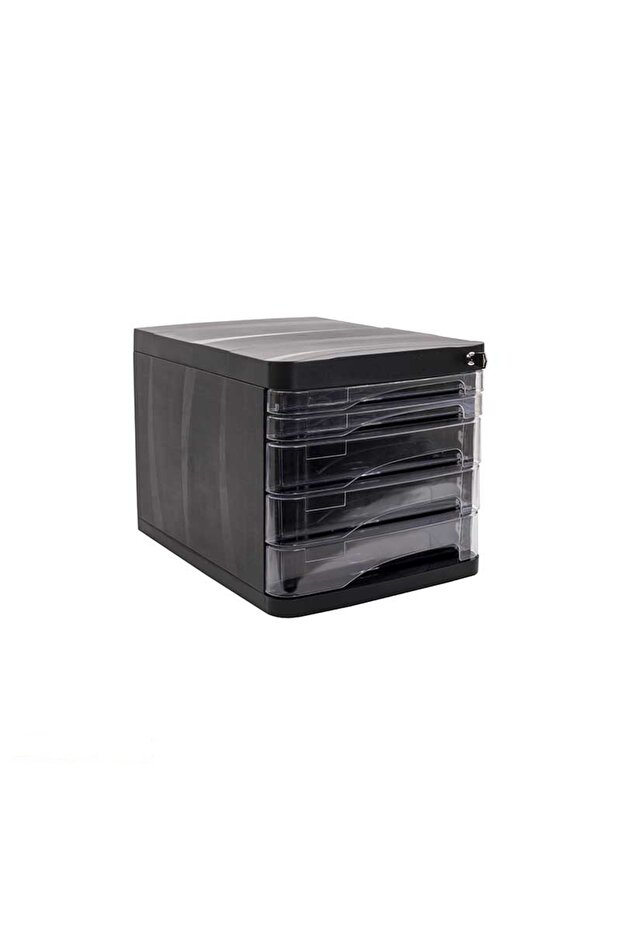 رفوف بلاستيكية للوثائق مع 5 أدراج مع قفل - 3