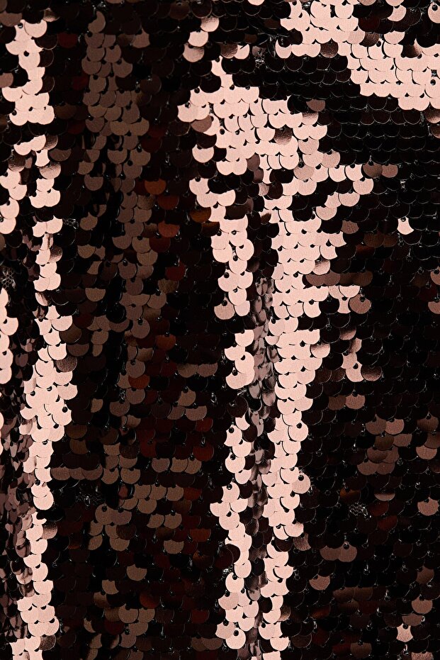 Sırtı Açık Pullu Elbise - 5