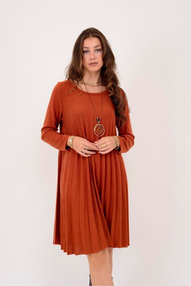 71653 PİLELİ TRİKO ELBİSE - 6