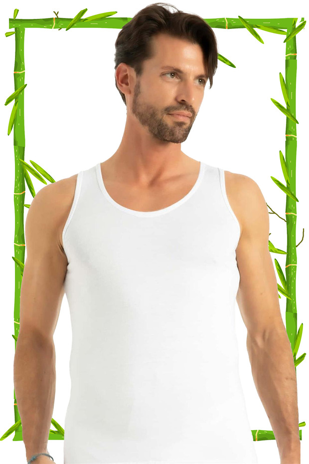 Bamboo Men's Thick Strap Undershirt (Q-En 600)