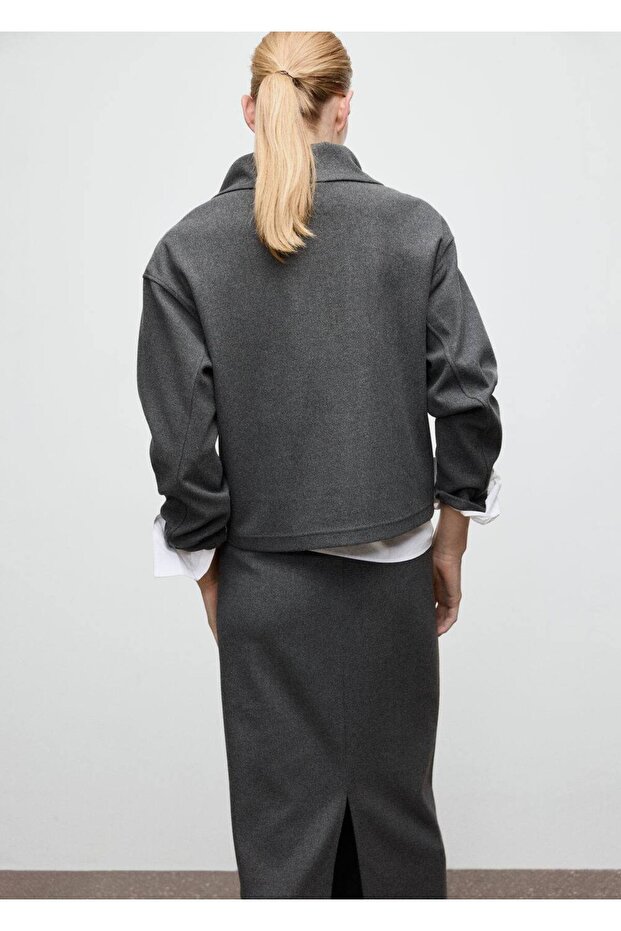 Fermuarlı boğazlı sweatshirt - 4