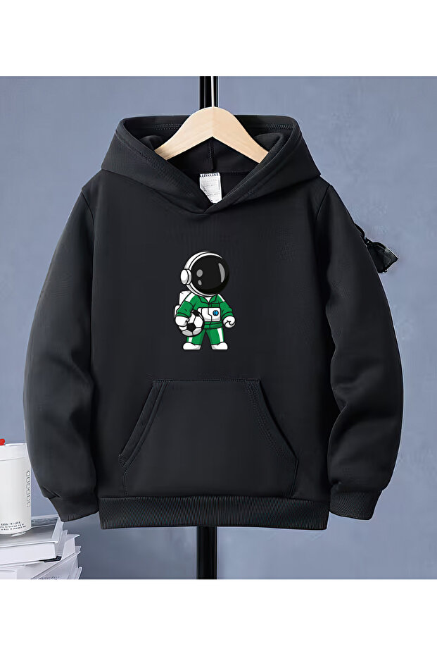 Children's Hooded Sweatshirt Football Player Astronaut Printed