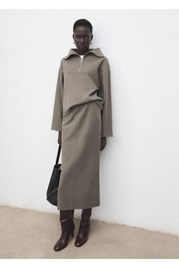 Yırtmaçlı kalem etek - 2