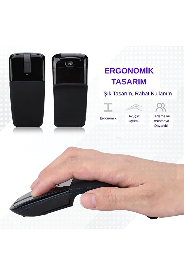 Arc Touch Katlanabilir Mouse-Dokunmatik Kaydırma-BlueTrack Yüksek Hassasiyet - 3