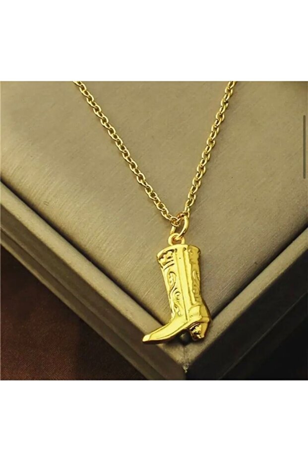Vintage Western Cowboy Boot Necklace