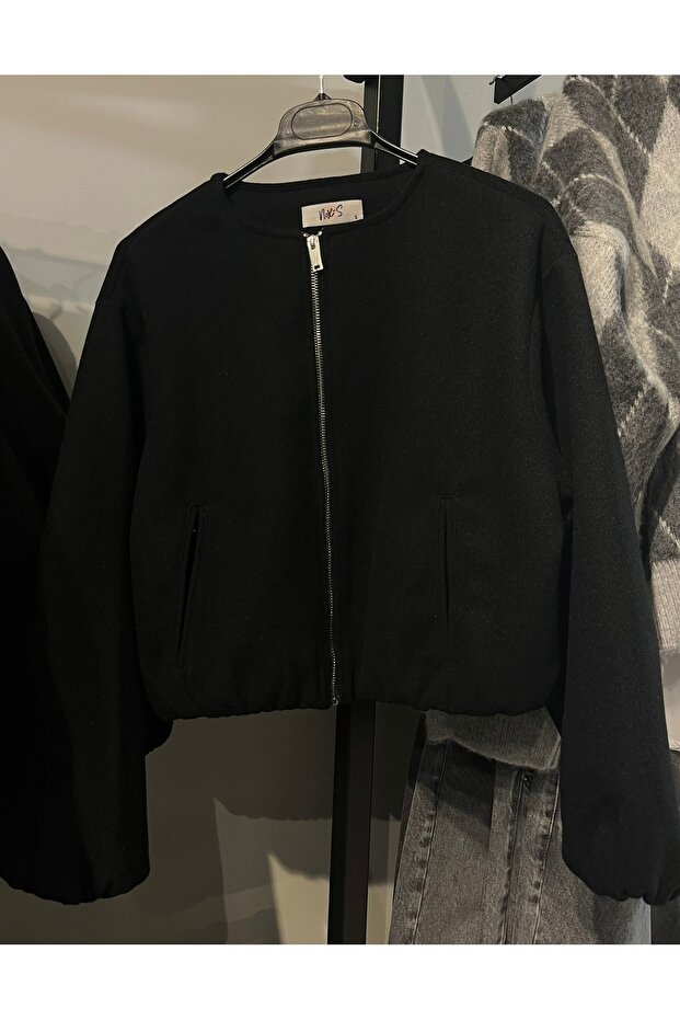Siyah Bomber Ceket - 1