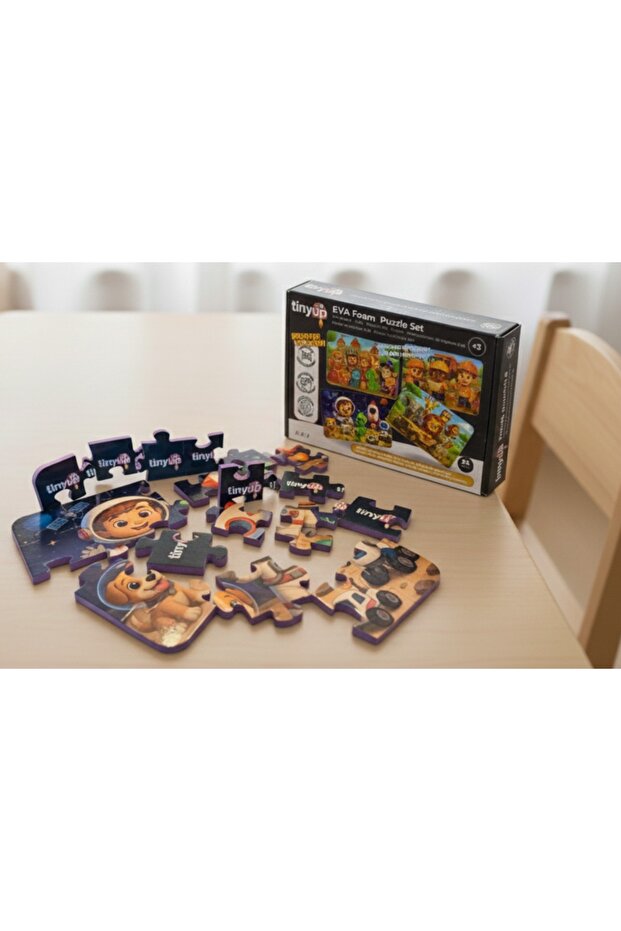 24 قطعة من ألعاب تركيب الأحاجي من مادة EVA، الفضاء - 2