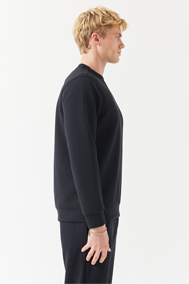 Erkek Bisiklet Yaka Basic Sweat Üst - 5