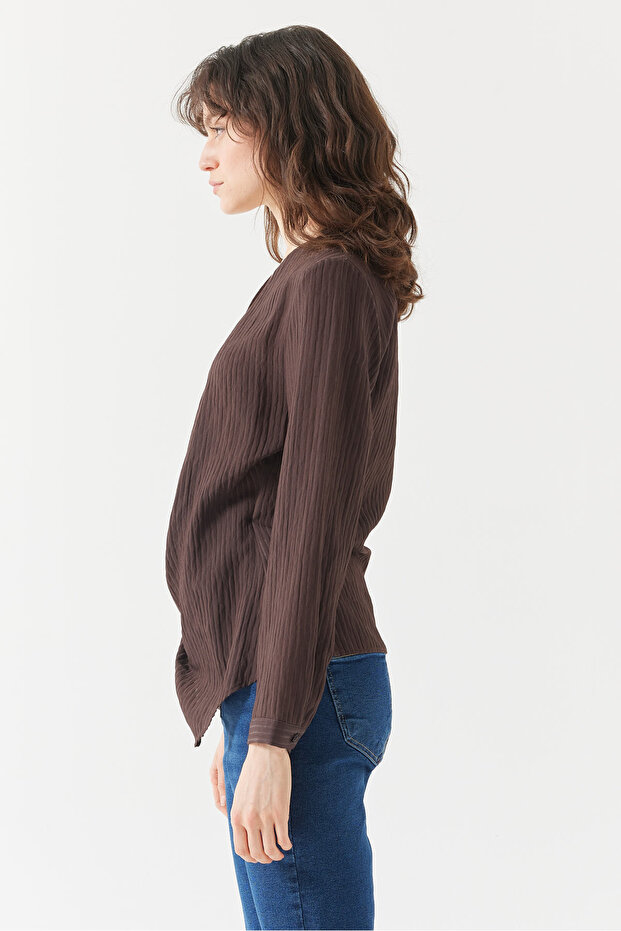 Kadın Bağlamalı Anvelop Bluz - 3