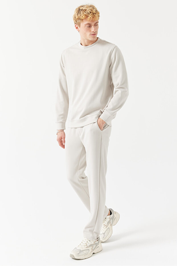 Erkek Bisiklet Yaka Basic Sweat Üst - 7