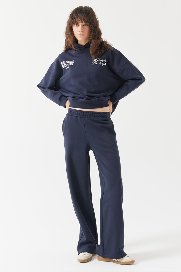 Kadın Beli Lastikli Basic Sweat Pantolon - 7