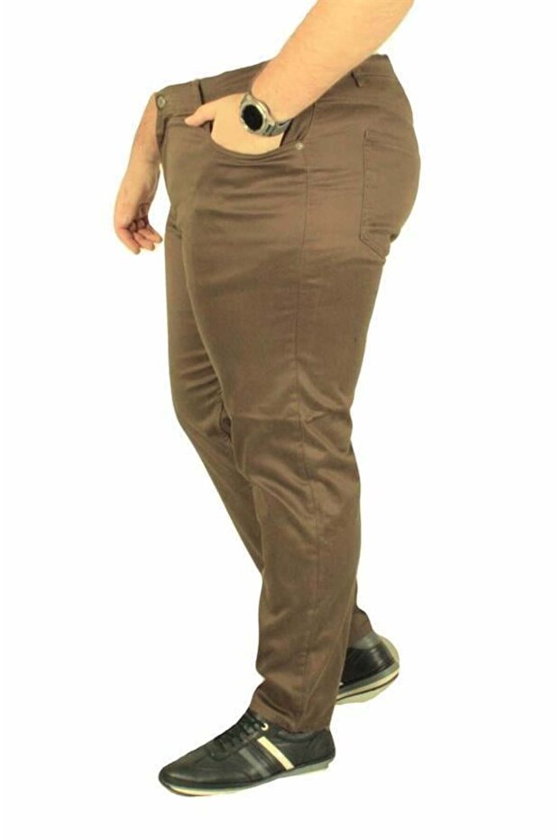 Plus Size Classic 5 Pocket Pants Montana 11917 Mink