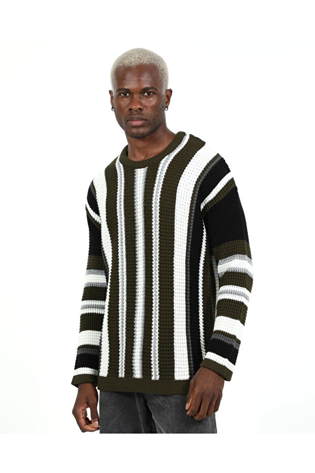 Oversized Long Striped Knitwear